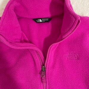 The North Face women’s full zip Bright Pink Fleece Jacket